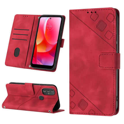 Skin-feel Embossed Leather Phone Case, For Motorola Moto G Power 2022, For Motorola Moto E22i 4G / E22 4G, For Motorola Moto E30 / E40 / E20, For Motorola Moto E32 4G / E32S