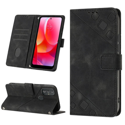 Skin-feel Embossed Leather Phone Case, For Motorola Moto G Power 2022, For Motorola Moto E22i 4G / E22 4G, For Motorola Moto E30 / E40 / E20, For Motorola Moto E32 4G / E32S