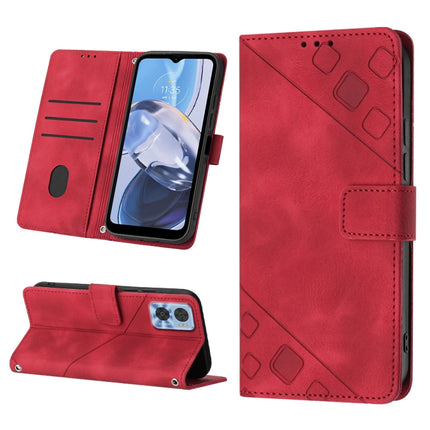 Skin-feel Embossed Leather Phone Case, For Motorola Moto G Power 2022, For Motorola Moto E22i 4G / E22 4G, For Motorola Moto E30 / E40 / E20, For Motorola Moto E32 4G / E32S