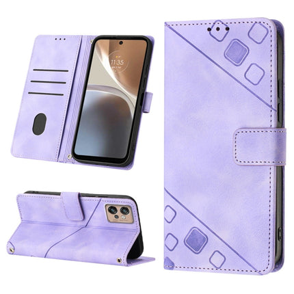 Skin-feel Embossed Leather Phone Case, For Motorola Moto Edge 30, For Motorola Edge 30 Pro / Edge+ 2022, For Motorola Moto G 5G 2022, For Motorola Moto G32
