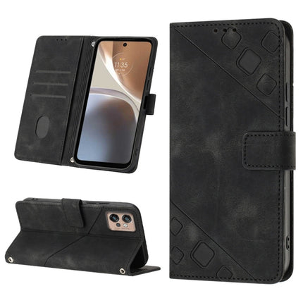 Skin-feel Embossed Leather Phone Case, For Motorola Moto Edge 30, For Motorola Edge 30 Pro / Edge+ 2022, For Motorola Moto G 5G 2022, For Motorola Moto G32