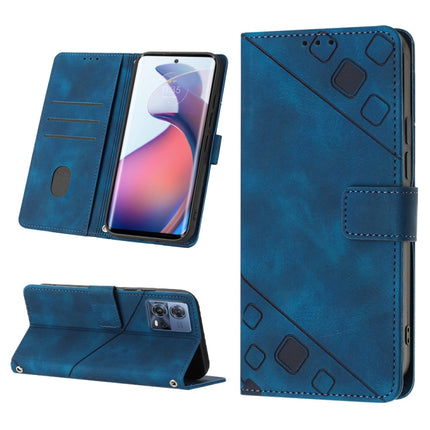 Skin-feel Embossed Leather Phone Case, For Motorola Moto G52, For Motorola Moto G62 5G, For Motorola Moto S30 Pro 5G, For Motorola Moto X30 Pro 5G