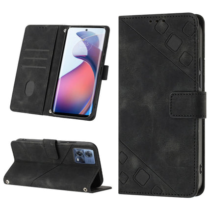 Skin-feel Embossed Leather Phone Case, For Motorola Moto G52, For Motorola Moto G62 5G, For Motorola Moto S30 Pro 5G, For Motorola Moto X30 Pro 5G
