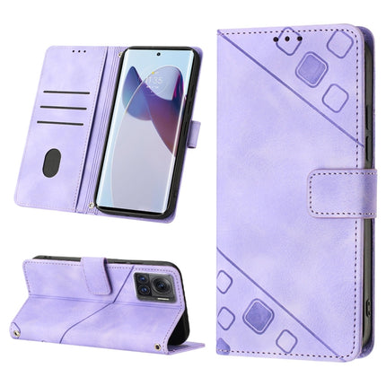 Skin-feel Embossed Leather Phone Case, For Motorola Moto G52, For Motorola Moto G62 5G, For Motorola Moto S30 Pro 5G, For Motorola Moto X30 Pro 5G