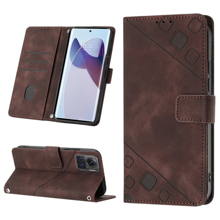 Skin-feel Embossed Leather Phone Case, For Motorola Moto G52, For Motorola Moto G62 5G, For Motorola Moto S30 Pro 5G, For Motorola Moto X30 Pro 5G