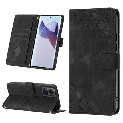 Skin-feel Embossed Leather Phone Case, For Motorola Moto G52, For Motorola Moto G62 5G, For Motorola Moto S30 Pro 5G, For Motorola Moto X30 Pro 5G