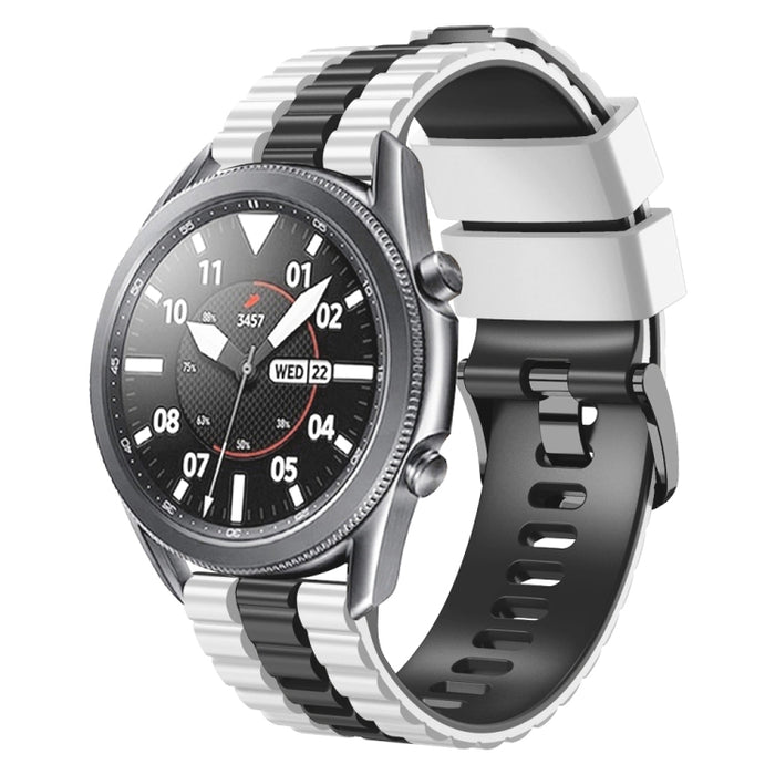 22mm Universal Ocean Style Silicone Two Color Watch Band
