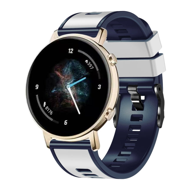 Universal Two Color Silicone Watch Band, 20mm