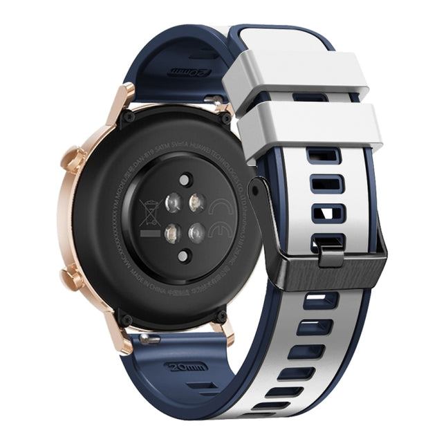 Universal Two Color Silicone Watch Band, 22mm