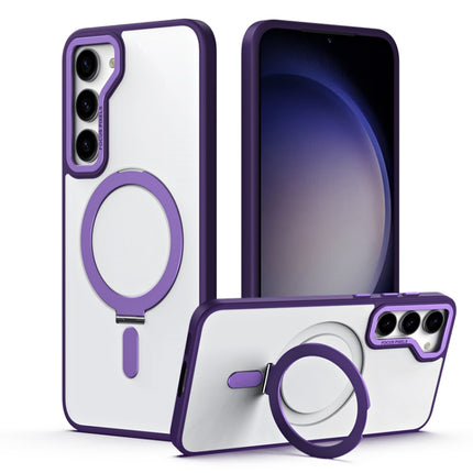 Skin Feel MagSafe Shockproof Phone Case with Holder, For Samsung Galaxy S23 5G, For Samsung Galaxy S23+ 5G, For Samsung Galaxy S23 Ultra 5G