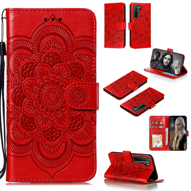 Mandala Embossing Pattern Horizontal Flip PU Leather Case with Holder & Card Slots & Walle & Lanyard, For Huawei nova 7 SE, For Huawei nova 7, For Huawei nova 7 Pro