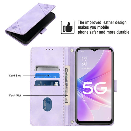 Skin-feel Embossed Leather Phone Case, For OPPO A57 5G 2022 / 4G, For OPPO K10 5G, For OPPO K10 Pro 5G, For OPPO Reno7 4G / F21 Pro