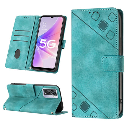 Skin-feel Embossed Leather Phone Case, For OPPO A57 5G 2022 / 4G, For OPPO K10 5G, For OPPO K10 Pro 5G, For OPPO Reno7 4G / F21 Pro