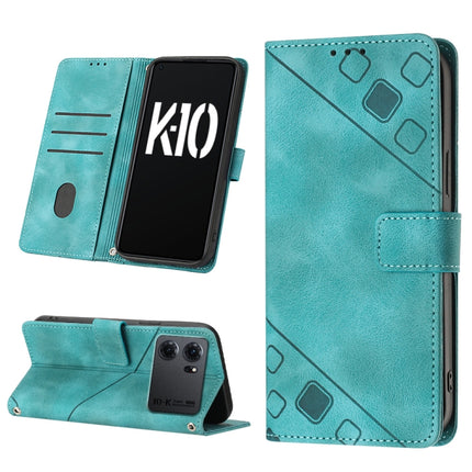 Skin-feel Embossed Leather Phone Case, For OPPO A57 5G 2022 / 4G, For OPPO K10 5G, For OPPO K10 Pro 5G, For OPPO Reno7 4G / F21 Pro