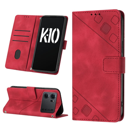 Skin-feel Embossed Leather Phone Case, For OPPO A57 5G 2022 / 4G, For OPPO K10 5G, For OPPO K10 Pro 5G, For OPPO Reno7 4G / F21 Pro