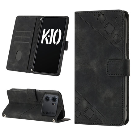 Skin-feel Embossed Leather Phone Case, For OPPO A57 5G 2022 / 4G, For OPPO K10 5G, For OPPO K10 Pro 5G, For OPPO Reno7 4G / F21 Pro