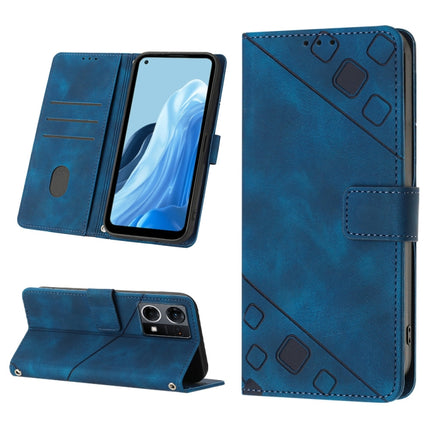 Skin-feel Embossed Leather Phone Case, For OPPO A57 5G 2022 / 4G, For OPPO K10 5G, For OPPO K10 Pro 5G, For OPPO Reno7 4G / F21 Pro