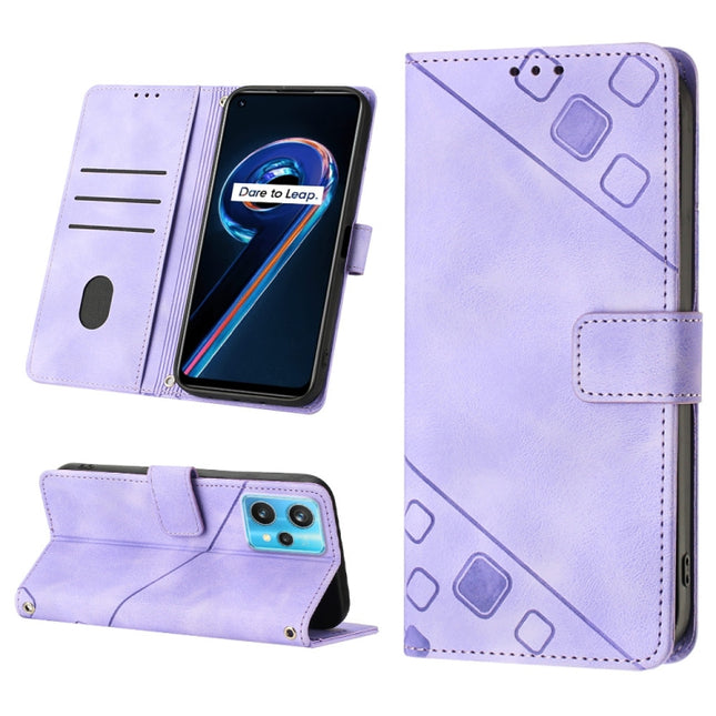 Skin-feel Embossed Leather Phone Case, For Realme 9 Pro 5G / OnePlus Nord CE 2 Lite 5G, For Realme 9 Pro+ 5G / 9 4G, For Realme 9i / OPPO A36 / A76, For Realme C12 / C15 / C25 / C25s