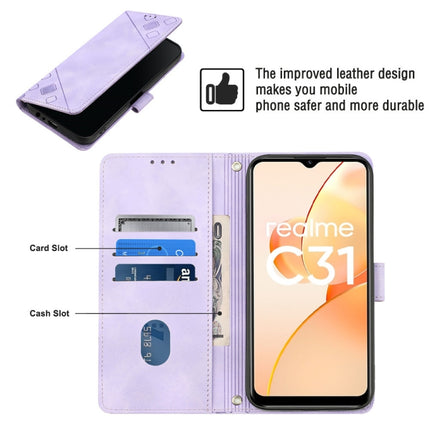 Skin-feel Embossed Leather Phone Case, For Realme C31 4G, For Realme C35, For Realme GT Neo3, For OnePlus Nord N20 5G / OPPO Reno7 Z 5G