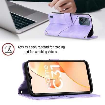 Skin-feel Embossed Leather Phone Case, For Realme C31 4G, For Realme C35, For Realme GT Neo3, For OnePlus Nord N20 5G / OPPO Reno7 Z 5G