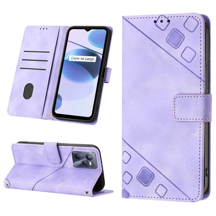 Skin-feel Embossed Leather Phone Case, For Realme C31 4G, For Realme C35, For Realme GT Neo3, For OnePlus Nord N20 5G / OPPO Reno7 Z 5G
