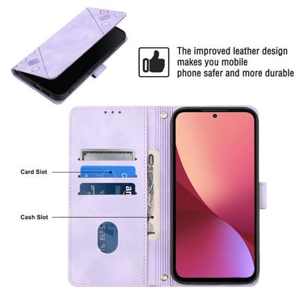 Skin-feel Embossed Leather Phone Case, For Xiaomi 12, For Xiaomi 12 Lite, For Xiaomi 12 Pro, For Xiaomi 12 Ultra / 12S Ultra