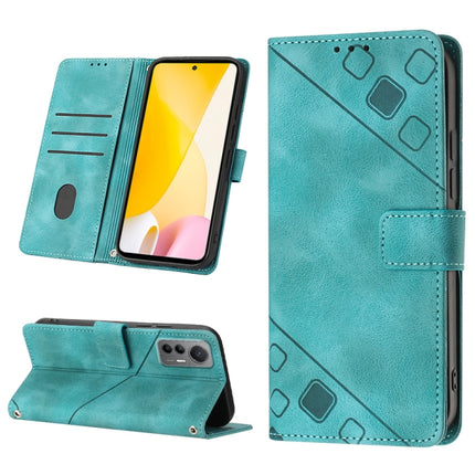 Skin-feel Embossed Leather Phone Case, For Xiaomi 12, For Xiaomi 12 Lite, For Xiaomi 12 Pro, For Xiaomi 12 Ultra / 12S Ultra