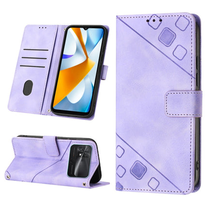 Skin-feel Embossed Leather Phone Case, For Xiaomi Civi 2, For Xiaomi Poco C40, For Xiaomi Poco M4 5G / M5 4G, For Xiaomi Poco M4 Pro 4G