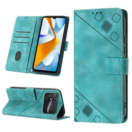 Skin-feel Embossed Leather Phone Case, For Xiaomi Civi 2, For Xiaomi Poco C40, For Xiaomi Poco M4 5G / M5 4G, For Xiaomi Poco M4 Pro 4G