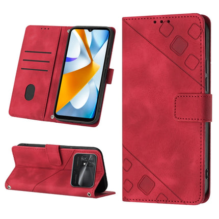 Skin-feel Embossed Leather Phone Case, For Xiaomi Civi 2, For Xiaomi Poco C40, For Xiaomi Poco M4 5G / M5 4G, For Xiaomi Poco M4 Pro 4G