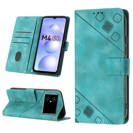 Skin-feel Embossed Leather Phone Case, For Xiaomi Civi 2, For Xiaomi Poco C40, For Xiaomi Poco M4 5G / M5 4G, For Xiaomi Poco M4 Pro 4G