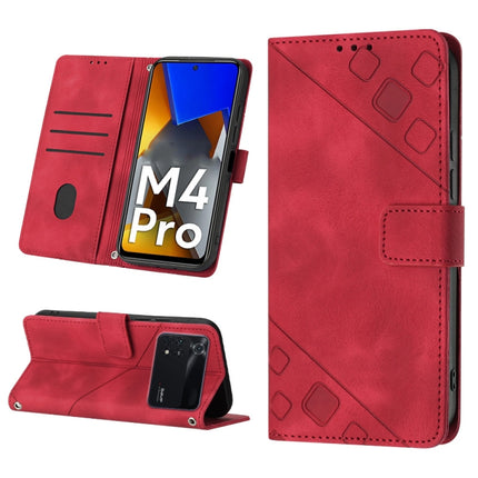 Skin-feel Embossed Leather Phone Case, For Xiaomi Civi 2, For Xiaomi Poco C40, For Xiaomi Poco M4 5G / M5 4G, For Xiaomi Poco M4 Pro 4G