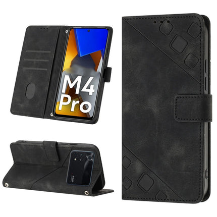 Skin-feel Embossed Leather Phone Case, For Xiaomi Civi 2, For Xiaomi Poco C40, For Xiaomi Poco M4 5G / M5 4G, For Xiaomi Poco M4 Pro 4G