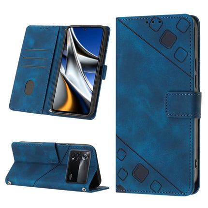 Skin-feel Embossed Leather Phone Case, For Xiaomi Poco X4 Pro 5G, For Xiaomi Redmi 10 2022 / Note 11 4G, For Xiaomi Redmi 10 Prime+ 5G, For Xiaomi Redmi 10A