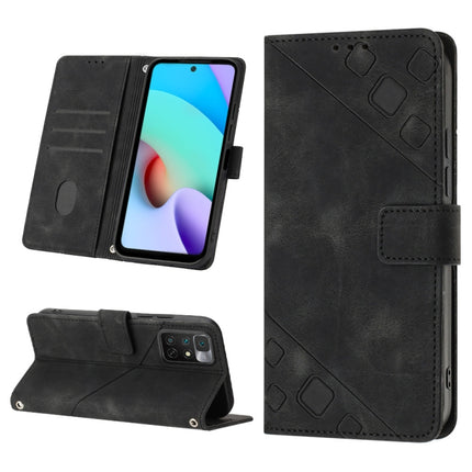 Skin-feel Embossed Leather Phone Case, For Xiaomi Poco X4 Pro 5G, For Xiaomi Redmi 10 2022 / Note 11 4G, For Xiaomi Redmi 10 Prime+ 5G, For Xiaomi Redmi 10A