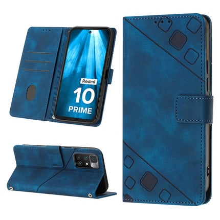 Skin-feel Embossed Leather Phone Case, For Xiaomi Poco X4 Pro 5G, For Xiaomi Redmi 10 2022 / Note 11 4G, For Xiaomi Redmi 10 Prime+ 5G, For Xiaomi Redmi 10A