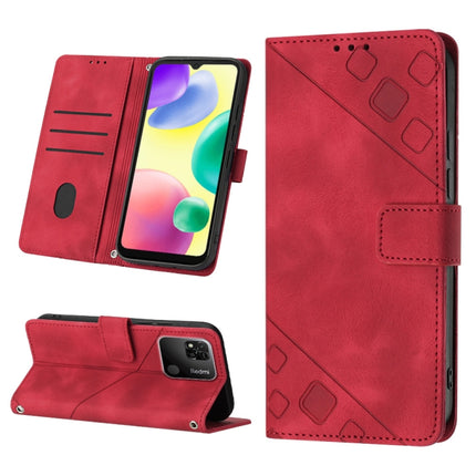 Skin-feel Embossed Leather Phone Case, For Xiaomi Poco X4 Pro 5G, For Xiaomi Redmi 10 2022 / Note 11 4G, For Xiaomi Redmi 10 Prime+ 5G, For Xiaomi Redmi 10A
