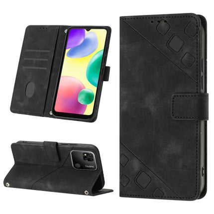 Skin-feel Embossed Leather Phone Case, For Xiaomi Poco X4 Pro 5G, For Xiaomi Redmi 10 2022 / Note 11 4G, For Xiaomi Redmi 10 Prime+ 5G, For Xiaomi Redmi 10A