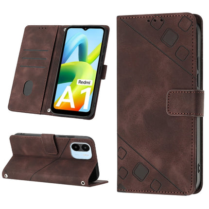 Skin-feel Embossed Leather Phone Case, For Xiaomi Redmi 10C 4G, For Xiaomi Redmi A1, For Xiaomi Redmi K50 Pro / K50, For Xiaomi 12T / 12T Pro / Redmi K50 Ultra