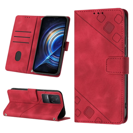 Skin-feel Embossed Leather Phone Case, For Xiaomi Redmi 10C 4G, For Xiaomi Redmi A1, For Xiaomi Redmi K50 Pro / K50, For Xiaomi 12T / 12T Pro / Redmi K50 Ultra