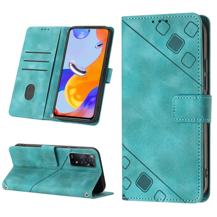 Skin-feel Embossed Leather Phone Case, For Xiaomi Redmi Note 11 Pro 5G / 4G, For Xiaomi Redmi Note 11s / 11 4G, For Xiaomi Redmi Note 11T Pro 5G / 11T Pro+ 5G