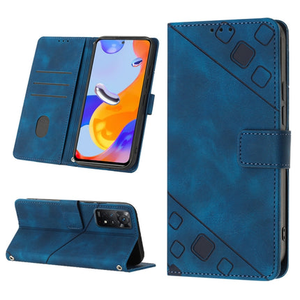 Skin-feel Embossed Leather Phone Case, For Xiaomi Redmi Note 11 Pro 5G / 4G, For Xiaomi Redmi Note 11s / 11 4G, For Xiaomi Redmi Note 11T Pro 5G / 11T Pro+ 5G