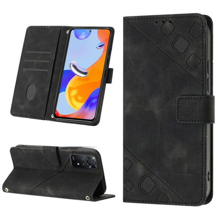 Skin-feel Embossed Leather Phone Case, For Xiaomi Redmi Note 11 Pro 5G / 4G, For Xiaomi Redmi Note 11s / 11 4G, For Xiaomi Redmi Note 11T Pro 5G / 11T Pro+ 5G