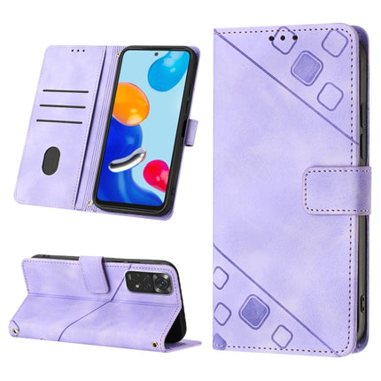 Skin-feel Embossed Leather Phone Case, For Xiaomi Redmi Note 11 Pro 5G / 4G, For Xiaomi Redmi Note 11s / 11 4G, For Xiaomi Redmi Note 11T Pro 5G / 11T Pro+ 5G