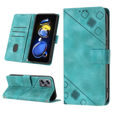 Skin-feel Embossed Leather Phone Case, For Xiaomi Redmi Note 11 Pro 5G / 4G, For Xiaomi Redmi Note 11s / 11 4G, For Xiaomi Redmi Note 11T Pro 5G / 11T Pro+ 5G