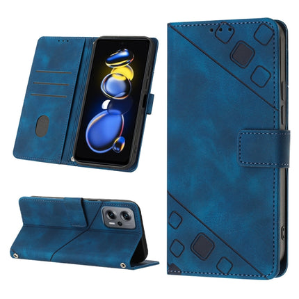 Skin-feel Embossed Leather Phone Case, For Xiaomi Redmi Note 11 Pro 5G / 4G, For Xiaomi Redmi Note 11s / 11 4G, For Xiaomi Redmi Note 11T Pro 5G / 11T Pro+ 5G