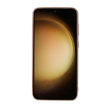 Genuine Leather Weilai Series Nano Electroplating Phone Case, For Xiaomi 13 Pro, For Samsung Galaxy S23 5G, For Samsung Galaxy S23+ 5G, For Samsung Galaxy S23 Ultra 5G
