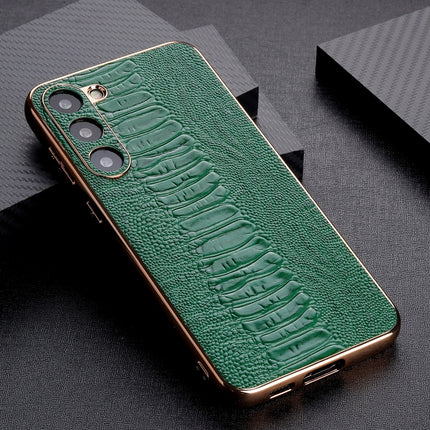Genuine Leather Weilai Series Nano Electroplating Phone Case, For Xiaomi 13 Pro, For Samsung Galaxy S23 5G, For Samsung Galaxy S23+ 5G, For Samsung Galaxy S23 Ultra 5G