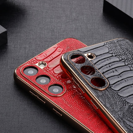 Genuine Leather Weilai Series Nano Electroplating Phone Case, For Xiaomi 13 Pro, For Samsung Galaxy S23 5G, For Samsung Galaxy S23+ 5G, For Samsung Galaxy S23 Ultra 5G