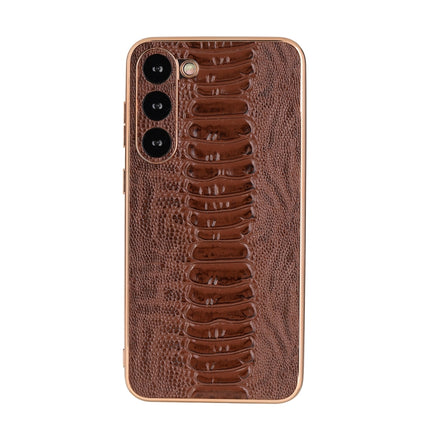Genuine Leather Weilai Series Nano Electroplating Phone Case, For Xiaomi 13 Pro, For Samsung Galaxy S23 5G, For Samsung Galaxy S23+ 5G, For Samsung Galaxy S23 Ultra 5G